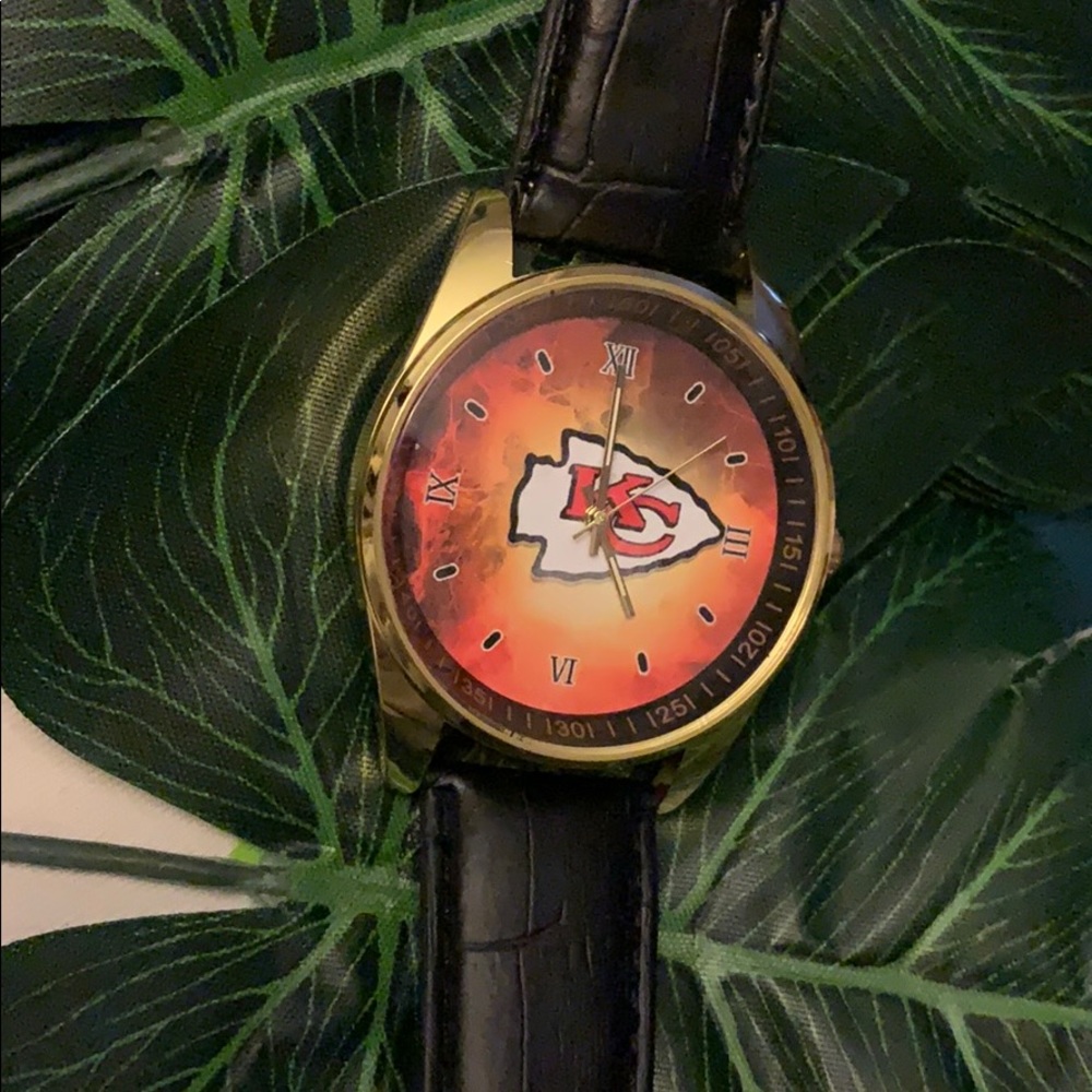 New Kansas City Chiefs Mens Watch oversized face